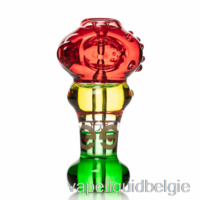 Vape Smaken Cheech Glas Triple Invriesbare Lepel Handpijp Rood/geel/groen